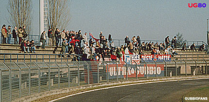 Ultrà Gubbio a Montevarchi