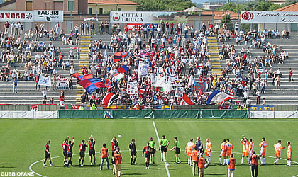 I giocatori scendono in campo