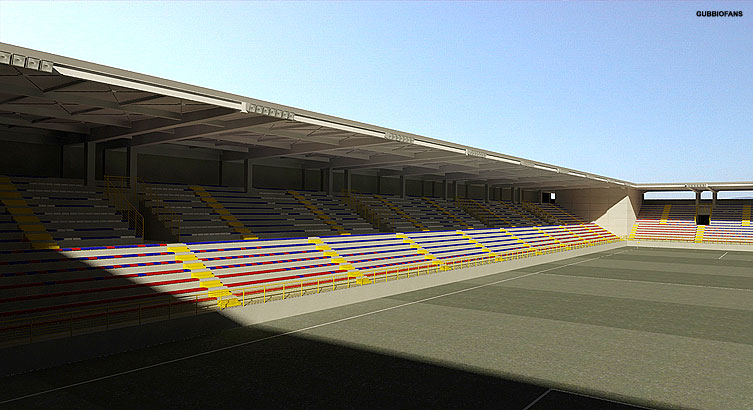 Stadio: tribuna e riflettori